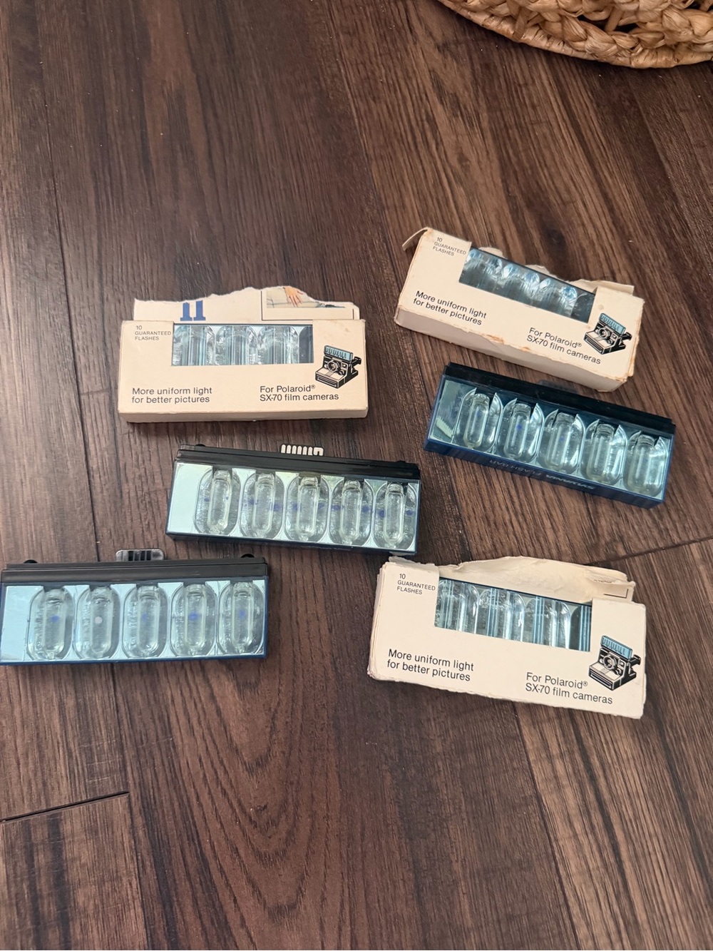 GE Flash Bar II for Polaroid SX-70 Camera 10 Flashes Lot of 6 Vintage